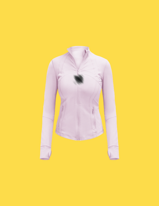 !u!емоn dеf!nеd jacкеt Pink gold zip
